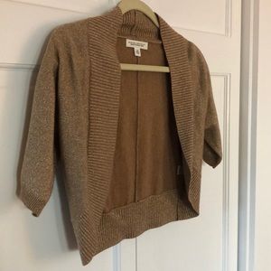 Banana Republic gold cropped shrug sweater